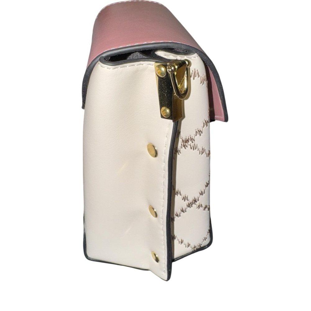 Pink & cream color block mini crossbody - Picture 4 of 15
